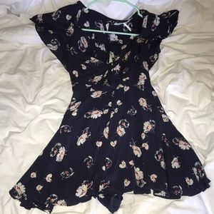 tie front urban outfitters romper